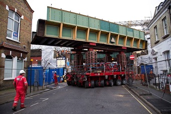 Studland Street bridge in Hammersmith is removed