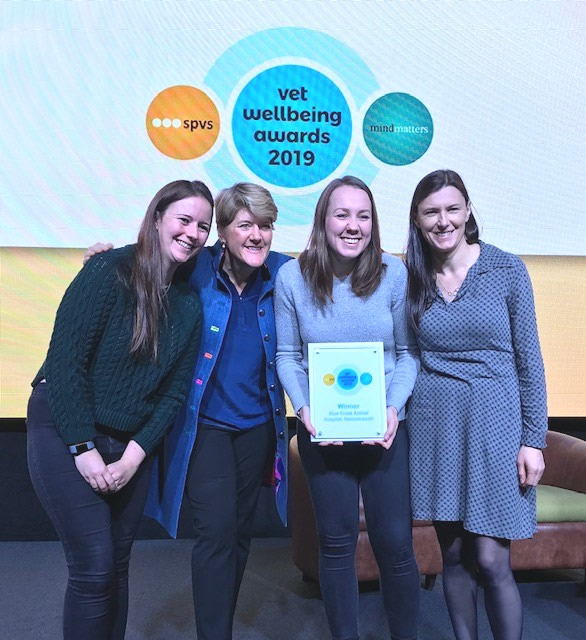 Team from Blue Cross Hammersmith awarded Best Small Practice by Clare Balding