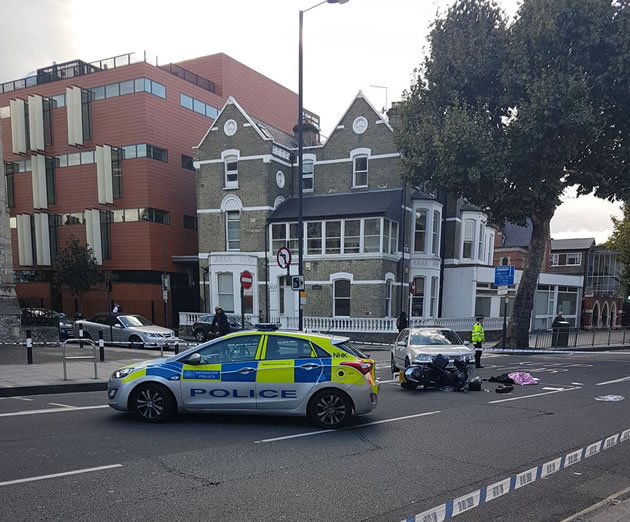 Collision involving motorcyclist in Hammersmith