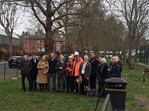 Friends of Brook Green on site of new pavilion