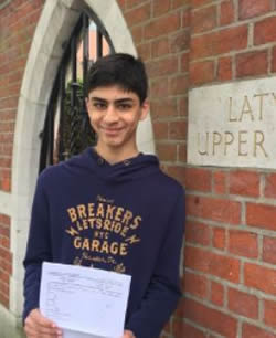 Pupil  at Latymer Upper School in Hammersmith with GCSE results