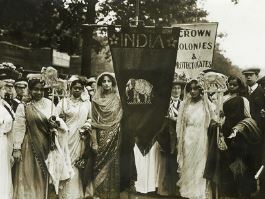 Suffragette Lolita Roya on the Coronation March