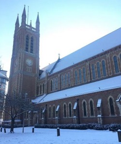St Paul's Hammersmith in the snow