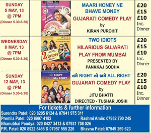 Plays at the Bhavan Centre in May