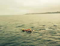 Jessica Hepburn practising cross-Channel swim