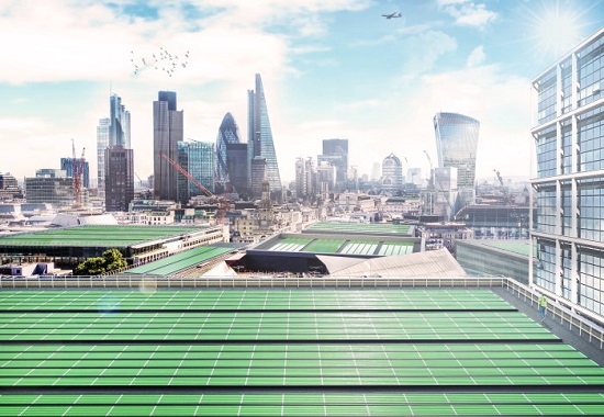 New BioSolar Leaf Panels on London roofs